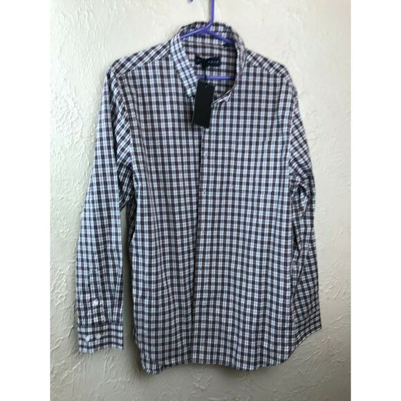 FIVE FOUR Shirt Mens XL Multicolor Check Button Down Preppy Business Work NWT - Picture 1 of 5